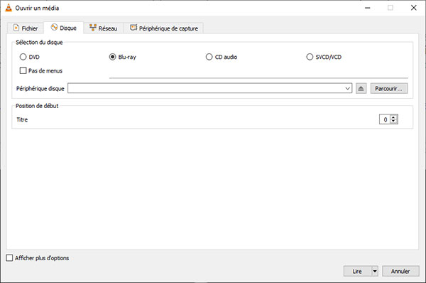 Lire un Blu-ray sur PC avec VLC