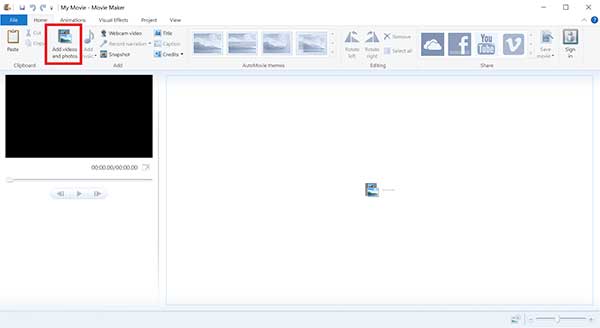 Ajouter des vidéos dans Windows Movie Maker