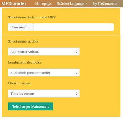 Augmenter le volume MP3 avec MP3Louder