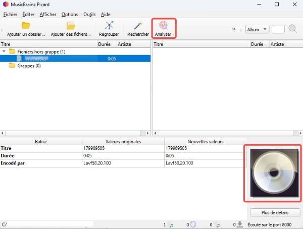 Ajouter une image à un fichier MP3 avec MusicBrainz Picard