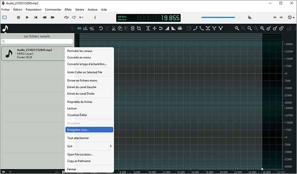 Enregistrer l'audio avec OcenAudio