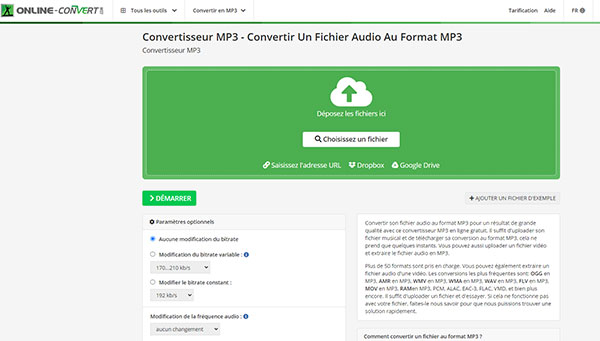Audio.online-convert - Convertisseur MP3