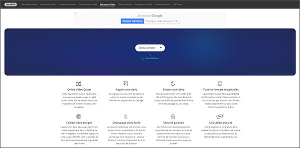 Le site Online vidéo cutter