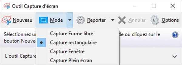 Faire une capture d’écran dans Windows 11 avec l’Outil Capture d’écran