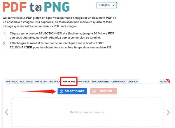 Chercher les PDF à convertir