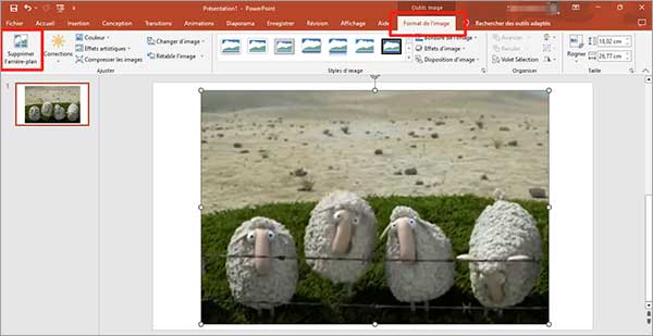 Rendre l'image transparent sur PowerPoint