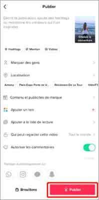 Publier la vidéo