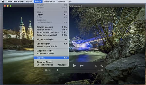 Élaguer - QuickTime Player