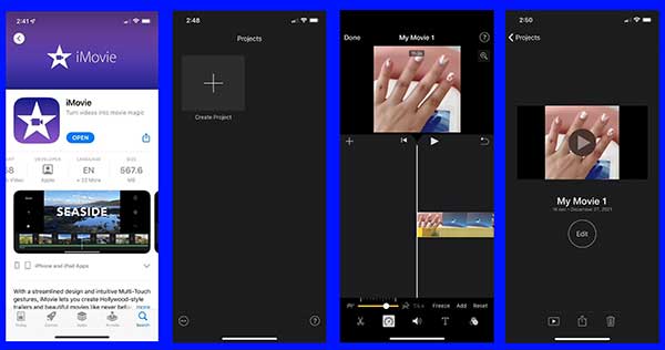 Ralentir une vidéo iPhone avec iMovie