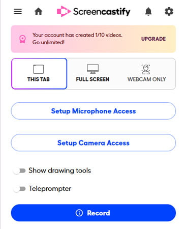 Capturer une vidéo en ligne avec Screencastify