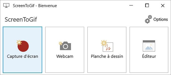 Le logiciel ScreenToGif