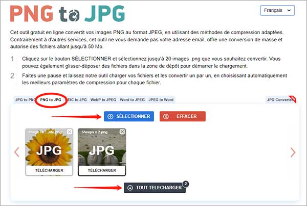 Le site PNG to JPG