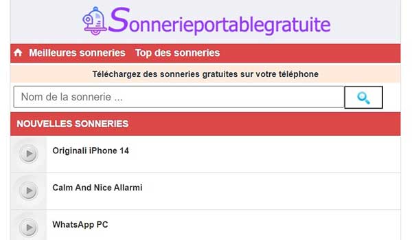 Télécharger une sonnerie Samsung sur Sonnerieportablegratuite