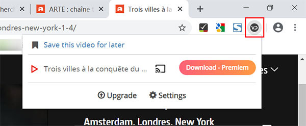 Télécharger une vidéo Arte avec une extension de navigateur