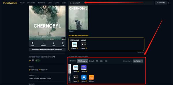 Télécharger Chernobyl depuis JustWatch