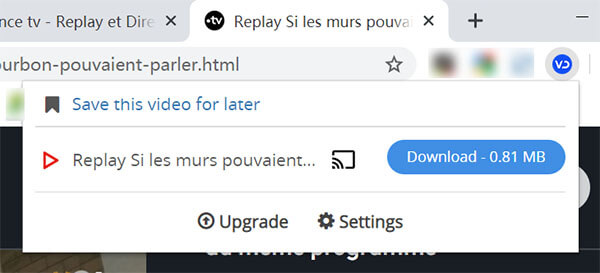Télécharger une vidéo France.tv avec une extension de navigateur