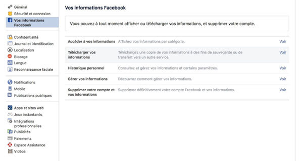 Enregistrer une conversation Facebook par la fonction intégrée Facebook