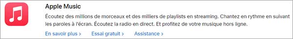 Télécharger de la musique sur Android avec Apple Music