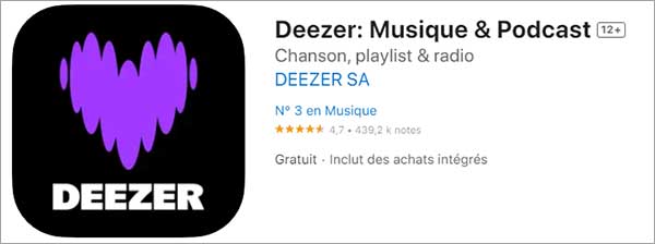 Télécharger de la musique avec Deezer