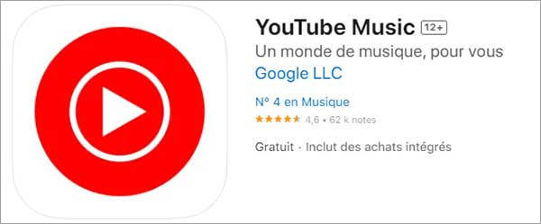 Télécharger de la musique sur iPhone avec YouTube Music