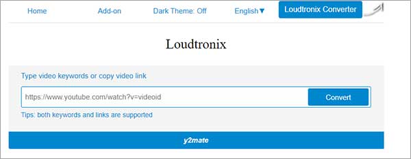 Télécharger de la musique avec Loudtronix