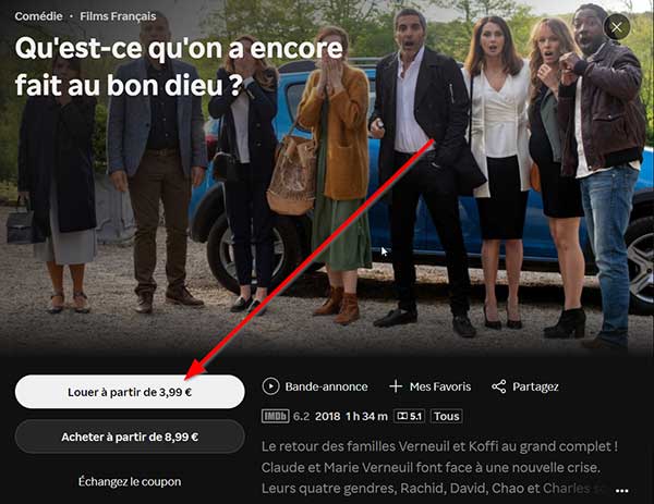 Télécharger Qu'est-ce qu'on a encore fait au Bon Dieu sur un site