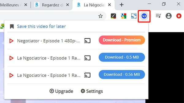 Télécharger une vidéo en ligne avec une extension de navigateur