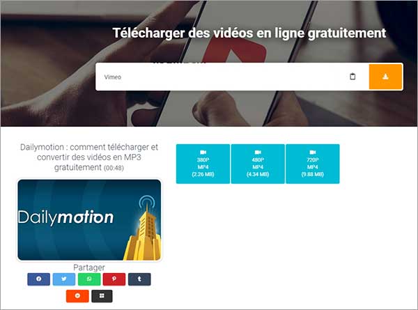 Télécharger Dailymotion en MP3 dans le site Telecharger-videos.com