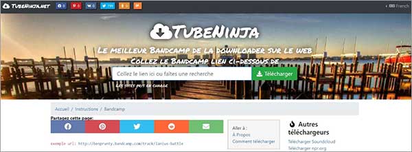 Télécharger de la musique Bandcamp en MP3 avec le site TUBENINJA.NET