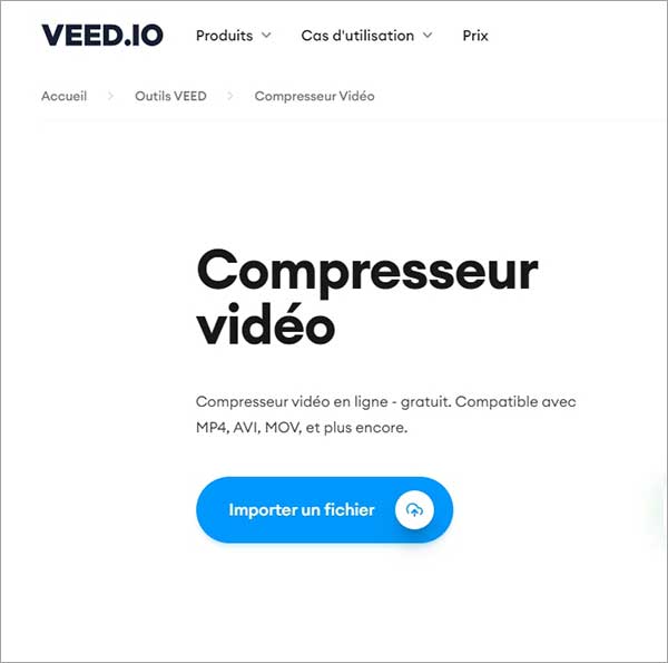 Importer un fichier avec Veed.io