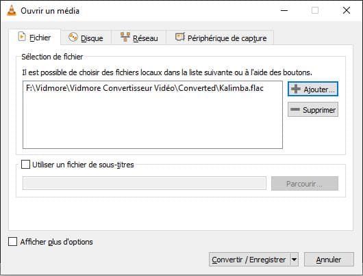 Ajouter FLAC dans VLC