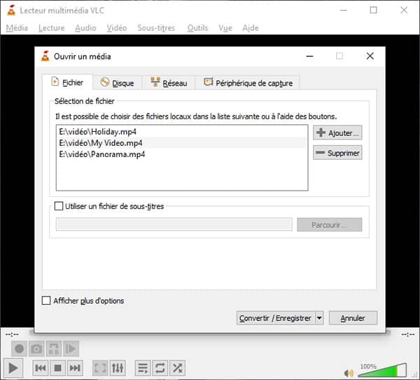 Ajouter MP4 dans VLC