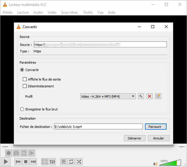 Télécharger une vidéo Chrome avec VLC