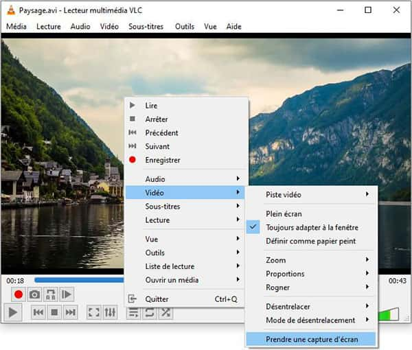Prendre des captures d'écran et convertir MP4 en JPG avec VLC