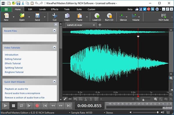 Enregistreur MP3 - WavePad