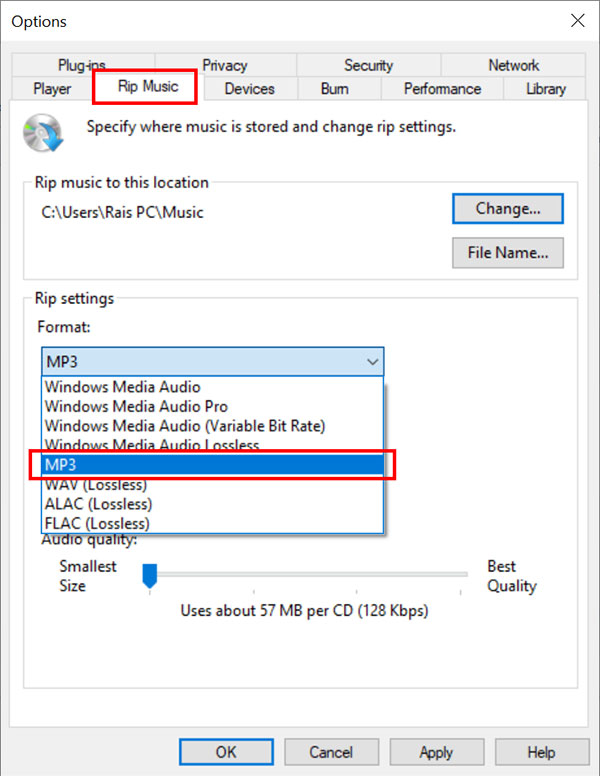 Convertir les fichiers WMA en MP3 avec Windows Media Player
