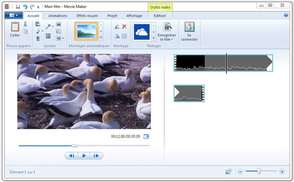 Montage vidéo MP4 sur Windows Movie Maker