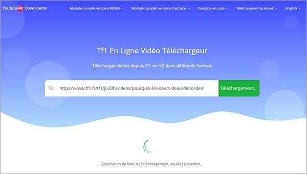 Télécharger une vidéo MyTF1 avec Youtube 4K Downloader