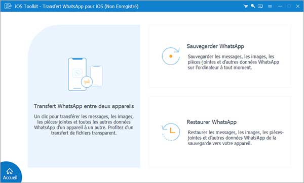 Transfert WhatsApp entre deux appareils