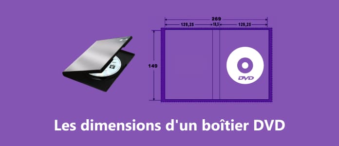 Les dimensions d'un boîtier DVD